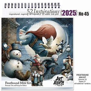 52 Inspirations 2025 No 45 Frostbound Digital Art Mini Kit by Art Addicts