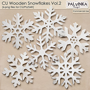 CU Wooden Snowflakes 2