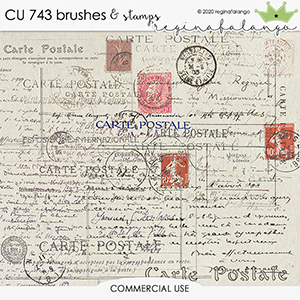 CU 743 BRUSHES & stamps 