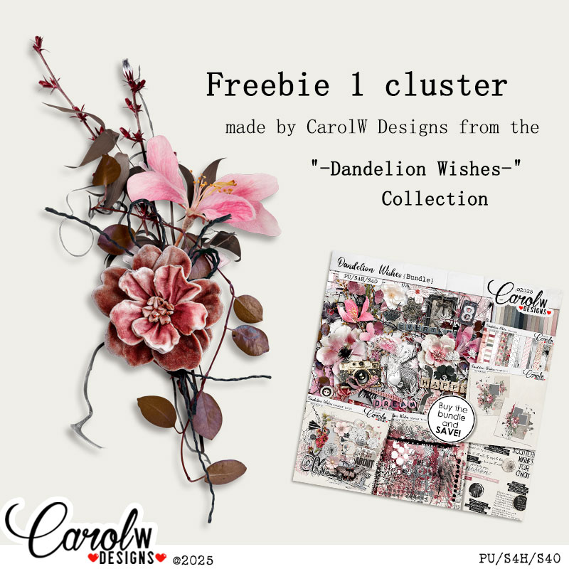 Dandelion Wishes Freebie from CarolW Designs