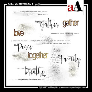 Gather WordART Mix No 1