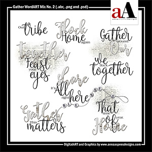 Gather WordART Mix No 2