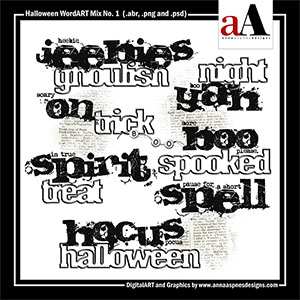 Halloween WordART Mix No 1