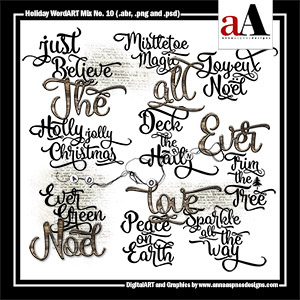 Holiday WordART Mix No 10