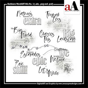 Outdoors WordART Mix No 1