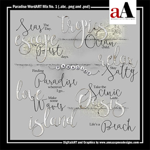 Paradise WordART Mix No 1