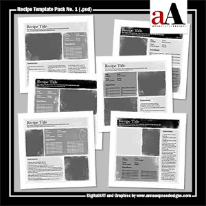 Recipe Template Pack No 1