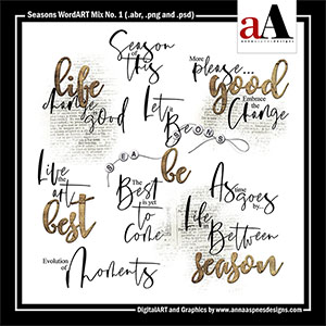 Seasons WordART Mix No 1