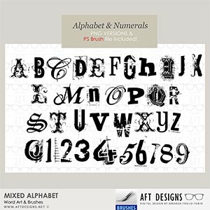 Brush Set: Mixed Alphabet