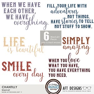Chantilly Word Art