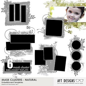 Embellishment Templates - Mask Clusters - Natural