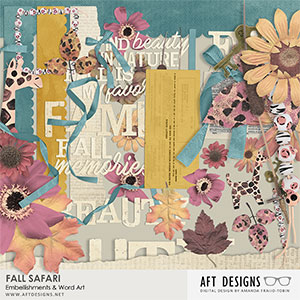 Fall Safari Embellishments & Word Art