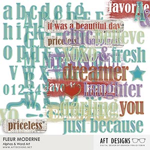 Fleur Moderne Alphas & Word Art