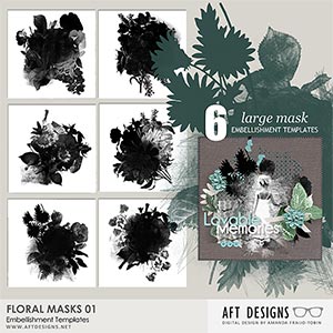 Embellishment Templates - Floral Masks 01