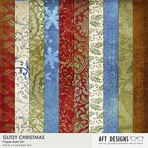 Glitzy Christmas Papers Add On