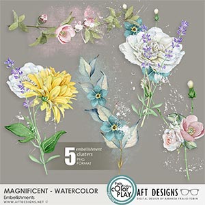 Magnificent Watercolor Embellishments