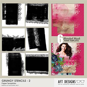 Paper Templates - Grungy Stencils 2