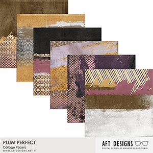 Plum Perfect Collage Papers