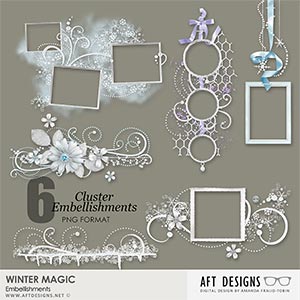 Winter Magic Cluster Embellishments