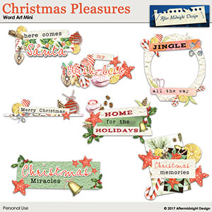 Christmas Pleasures Word Art Mini