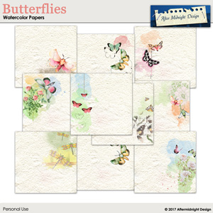Butterflies Watercolor Paper