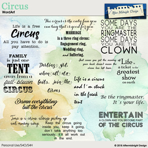 Circus Word Art