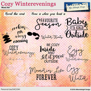 Cozy Winterevenings WordArt