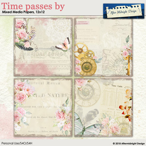 Time Passes by Mixed Media Papers