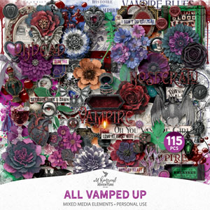 All Vamped Up Mixed Media Elements