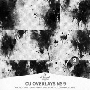 CU Overlays No 9 Grungy Paint Drips