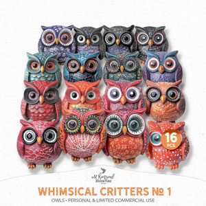 CU Whimsical Critters No 1 Owls
