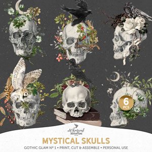 Gothic Glam No 1 Mystical Skulls
