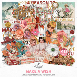 Make A Wish Mixed Media Elements