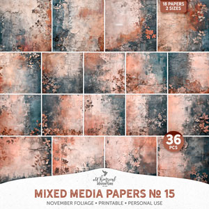 Mixed Media Papers No 15 November Foliage