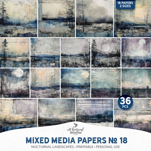 Mixed Media Papers No 18 Nocturnal Landscapes