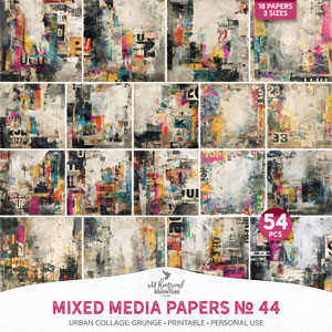 Mixed Media Papers No 44 Urban Collage Grunge