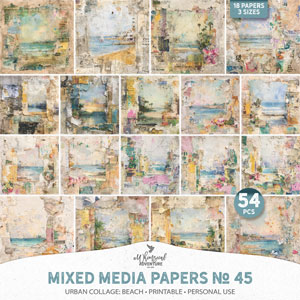 Mixed Media Papers No 45 Urban Collage Beach