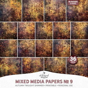 Mixed Media Papers No 9 Autumn Twilight Shimmer