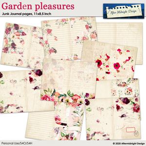 Garden pleasures Junk Journal pages