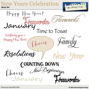 New Years Celebration WordArt