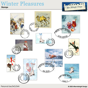 Winter Pleasures Stamps