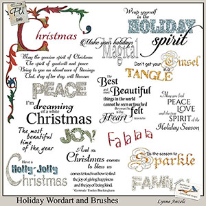 Holiday Wordart and Brushes