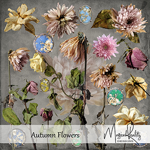 Autumn Flowers CU by MagicalReality Designs 