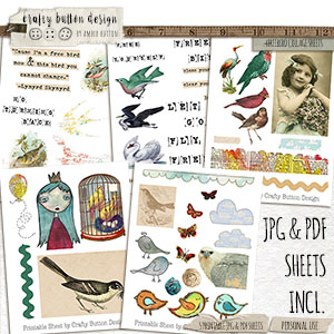 Free Bird Collage Sheets