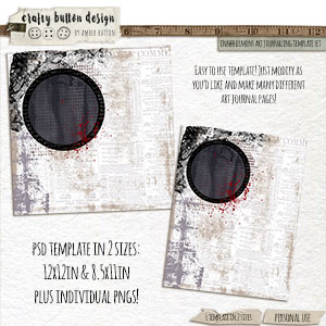 Inner Demons Art Journaling Template