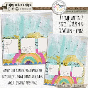 Rainbow Art Journal Template Set