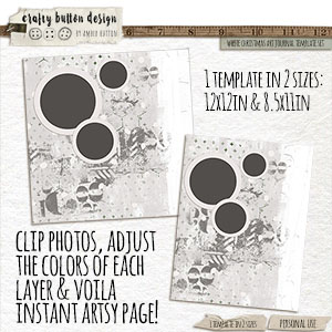White Christmas Art Journaling Template Set