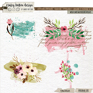 Wildflower Watercolor Overlays