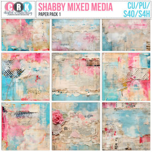 (CU) Shabby Mixed Media Set 1 by CRK