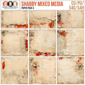 (CU) Shabby Mixed Media Set 4 by CRK